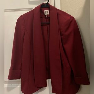 CLOSET CLEAR OUT SALE - Red Anne Klein open front blazer size XS